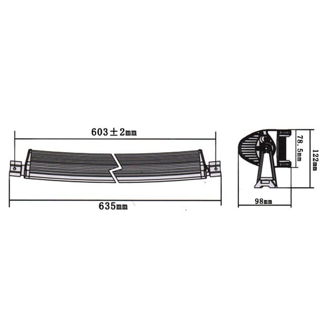 LED Bar Curbat 120W/12V-24V, 10200 Lumeni, 22"/57 cm, Combo Beam 12/60 Grade - imagine 4