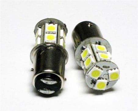 Led auto BAY15D 13 SMD cu dubla intensitate si pini simetrici decalati, leduri auto interior / leduri auto exterior, pozitie, semnalizare, marsarier, stopuri / frana…