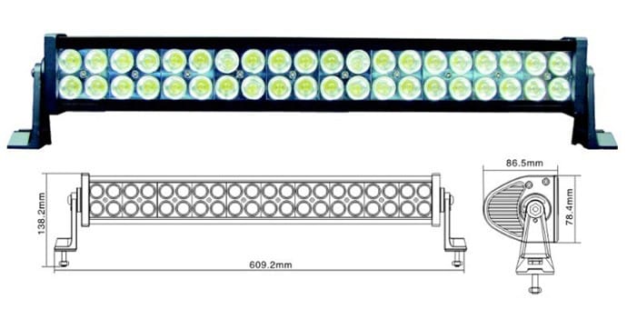 LED Bar Auto Offroad 120W/12V-24V, 8800 Lumeni, 21,5"/55 cm, Combo Beam 12/60 Grade - imagine 5