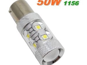 Led auto rosu 50W BA15S, 12V - 24V cu leduri EPISTAR, leduri auto interior / exterior, led pozitie, semnalizare, marsarier, stopuri / frana…