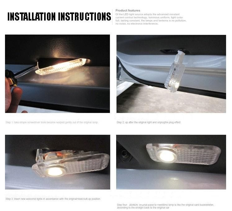 Proiector led cu logo Mercedes A, B, C, E, M Class - BTSL-002262 cu holograma emblema mercedes