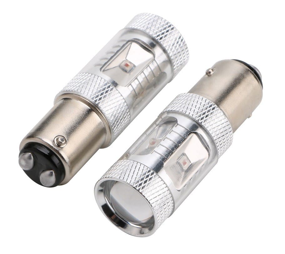 Led auto ROSU 30W BAZ15D Canbus cu leduri CREE Premium