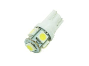 Led auto T10 cu 5 SMD Alb W5W