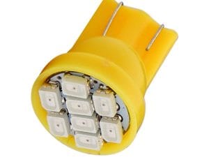 Led auto T10 cu 8 leduri SMD Galben (W5W)