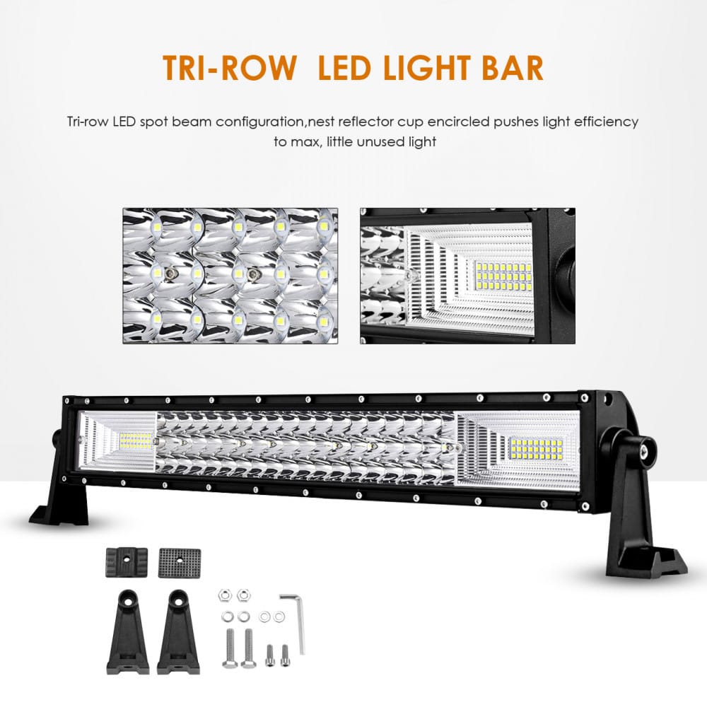 LED Bar Auto Curbat 459W, leduri pe 3 randuri, 12V-24V, 34020 Lumeni, 31,5"/80 cm, Combo Beam 12/60 Grade PREMIUM