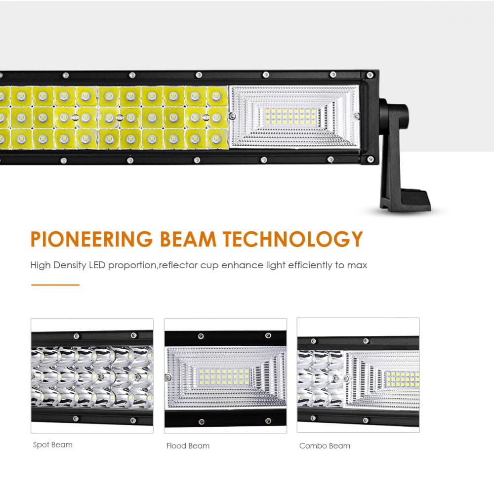 LED Bar Auto Curbat 459W, leduri pe 3 randuri, 12V-24V, 34020 Lumeni, 31,5"/80 cm, Combo Beam 12/60 Grade PREMIUM