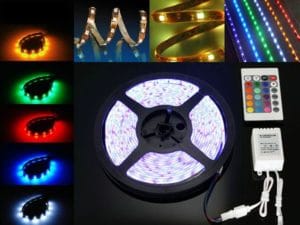 Banda led RGB siliconica 60 SMD-uri 5050/metru cu telecomanda