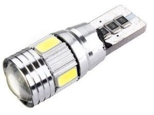 Led auto Portocaliu Canbus T10 cu 6 SMD 5730 PREMIUM