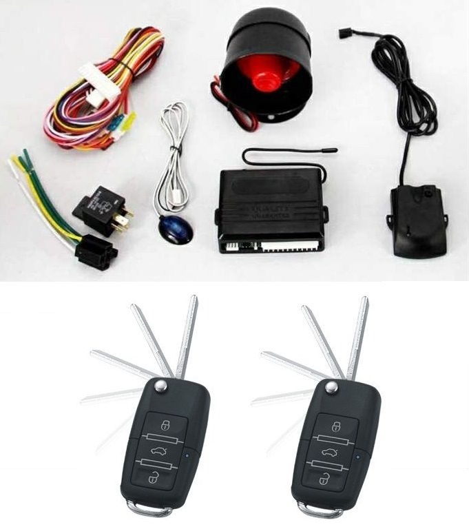 Alarma auto K119 cu 2 telecomenzi cu cheie briceag Tip VW PREMIUM