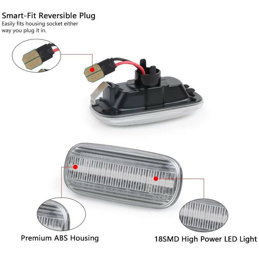 Set 2 Semnalizari Aripa LED Audi A2, A3, A4, A6, A8, TT, Allroad PREMIUM