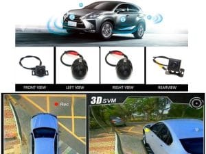 Sistem parcare 360 grade 3D cu 4 camere wide angle bird eye PREMIUM