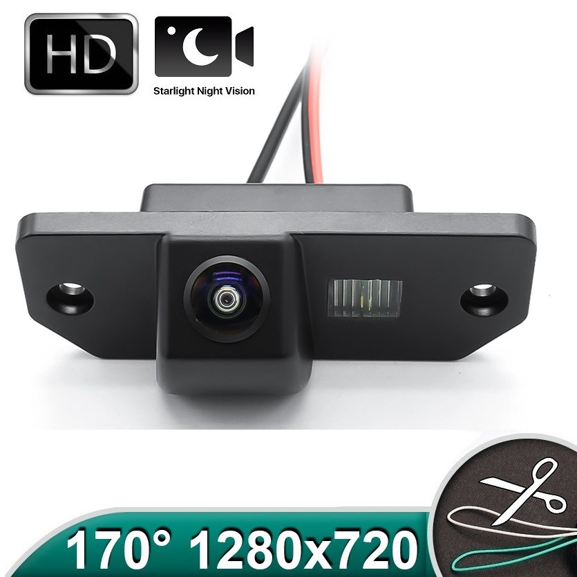 Camera marsarier HD, unghi 170 grade cu StarLight Night Vision pentru Ford Focus MK2, C-Max PREMIUM