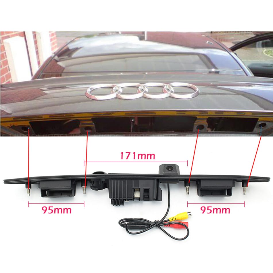 Camera marsarier HD, unghi 170 grade cu StarLight Night Vision pentru Audi A3, A4, A6, A8, Q7 PREMIUM