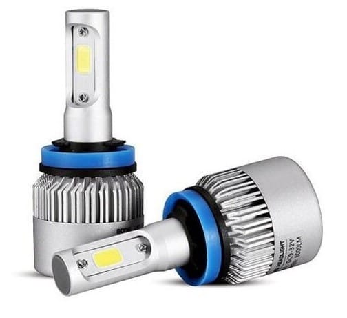 Leduri H11 COB Canbus pentru far auto putere 72W, luminozitate 16.000 Lm, 12V - 24V