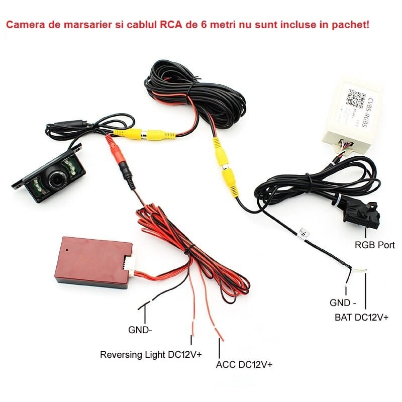Interfata video, convertor CVBS-RGBS pentru montare camera marsarier aftermarket la RNS510 si RCD510 PREMIUM