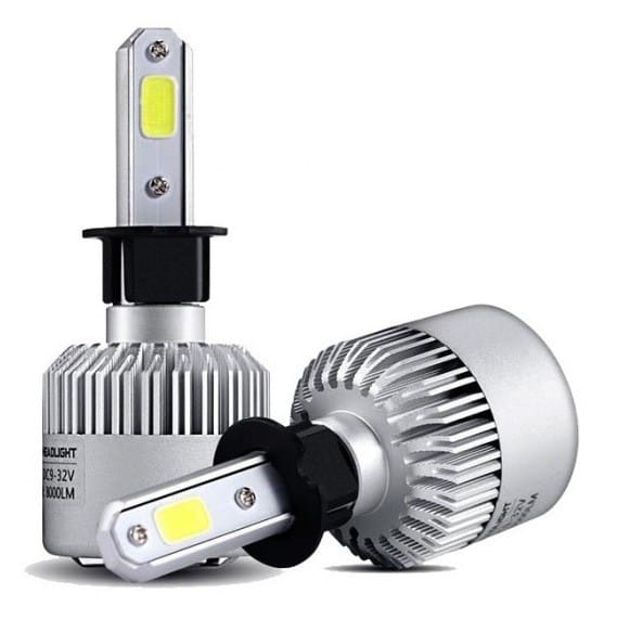 Leduri H3 COB Alb cald - 4300K Canbus pentru far auto putere 72W, luminozitate 16.000 Lm, 12V - 24V