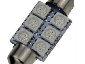 Led auto Rosu sofit cu 6 SMD 39 mm PREMIUM