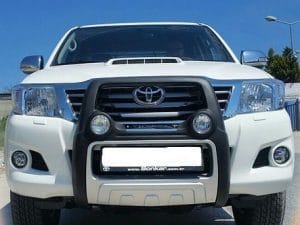 Bullbar poliuretan cu proiectoare Toyota Hilux 2005, 2006, 2007, 2008, 2009, 2010, 2011 TYA405 PREMIUM