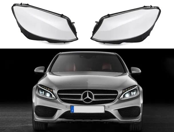 Set 2 sticle faruri pentru Mercedes C-Class W205 Non Facelift (2015 - 2017) - HW006 OEM