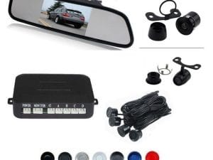 Senzori parcare cu camera video si display LCD de 4.3" in oglinda S604
