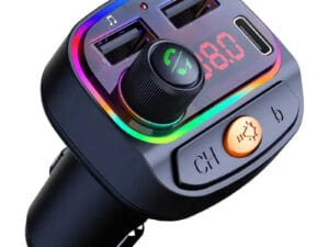 Modulator FM 12-24V Bluetooth 5.0 cu functie de incarcator auto Fast Charge 3.0 si port USB C - C15