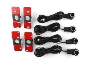 Set 4 senzori parcare tip OEM look 16.5mm diferite culori cu freza inclusa