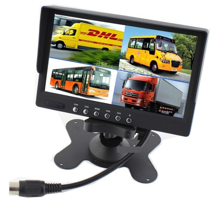 Display auto de 7" cu 4 canale, 12V - 24V, D710 cu telecomanda